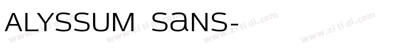 Alyssum Sans字体转换